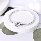Starry Unicorn Sunflower Ladybug and Snake Bone Chain Made of 925 Silver Pan Family DIY Pendant Beads with White Copper Plating
