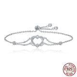 Love pure silver bracelet S925 jewelry