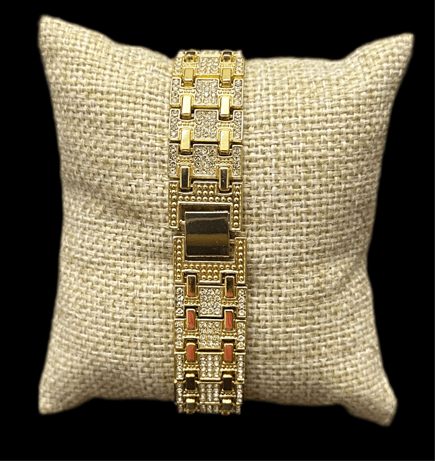 Reloj Zirconias Hexagonal Dorado All In Men Joyeria