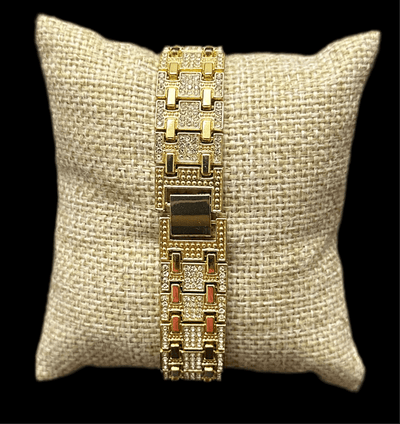 Reloj Zirconias Hexagonal Dorado All In Men Joyeria