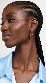 Fashionable earrings with retro and minimalist diamond inlay earrings