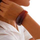 Fashionable multi-color curved texture bracelet, irregular acrylic acetate bracelet