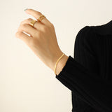 Personality Versatile 18K Gold Snake Bone Chain Niche Design Spice Girl Necklace Bracelet