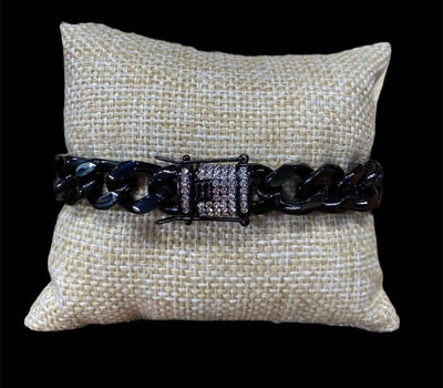Pulsera Cubana Broche Zirconias All In Men Joyeria