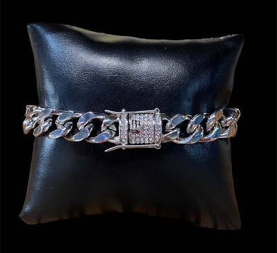 Pulsera Cubana Broche Zirconias All In Men Joyeria