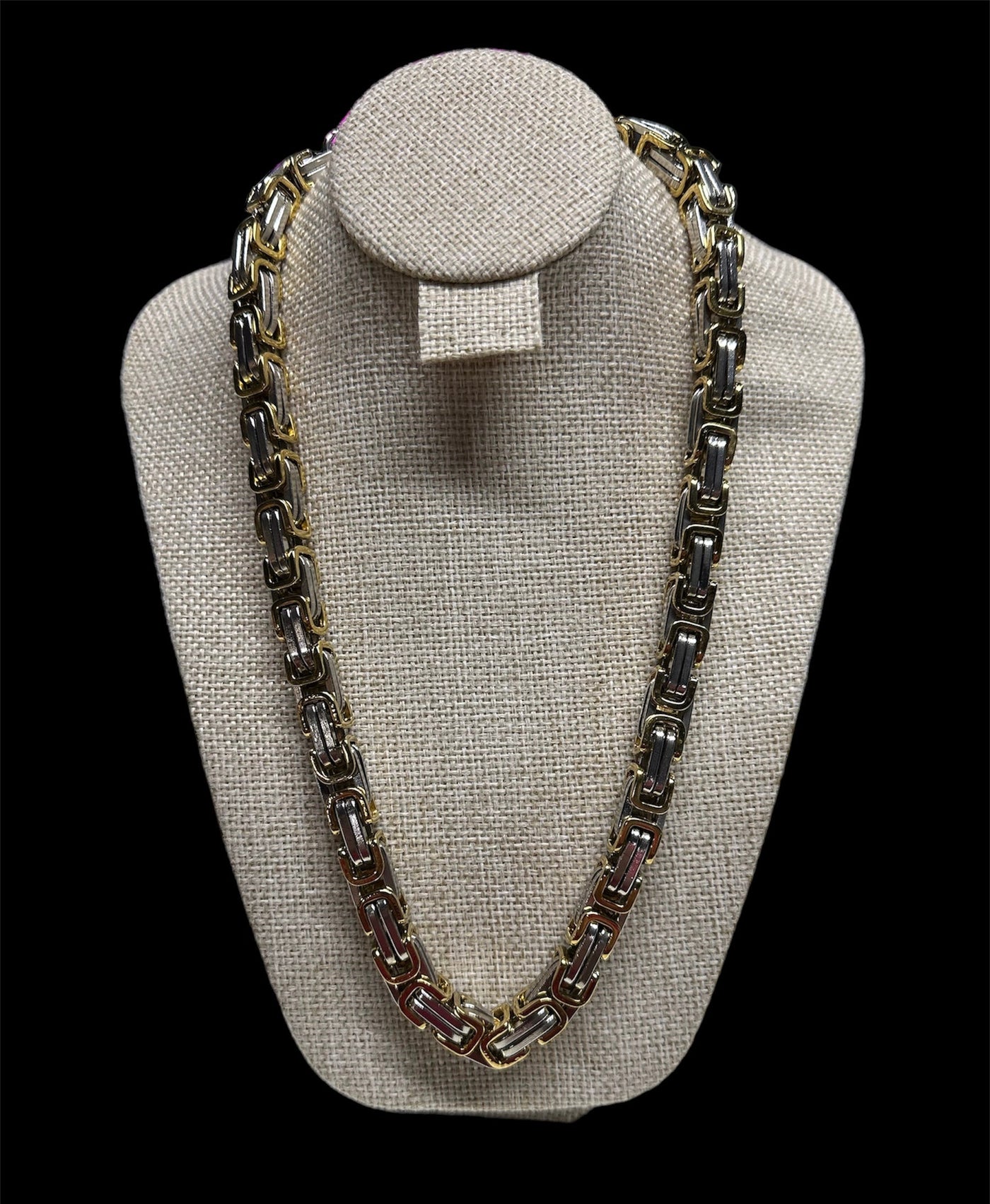 Cadena Dorada con Plata 10 mm All In Men Joyeria