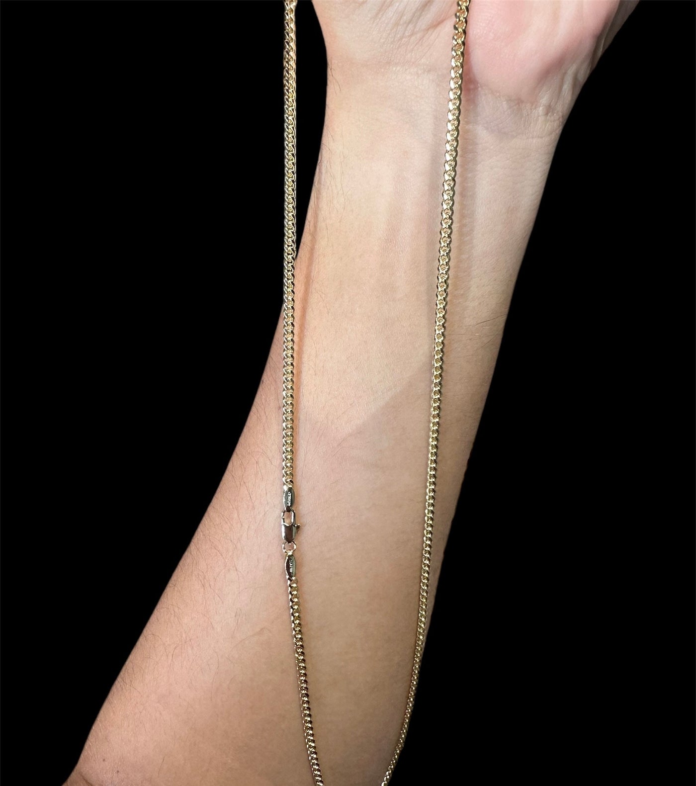 Cadena Cubana Dorada 2 mm Oro Laminado 18 K All In Men Joyeria