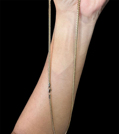 Cadena Cubana Dorada 2 mm Oro Laminado 18 K All In Men Joyeria