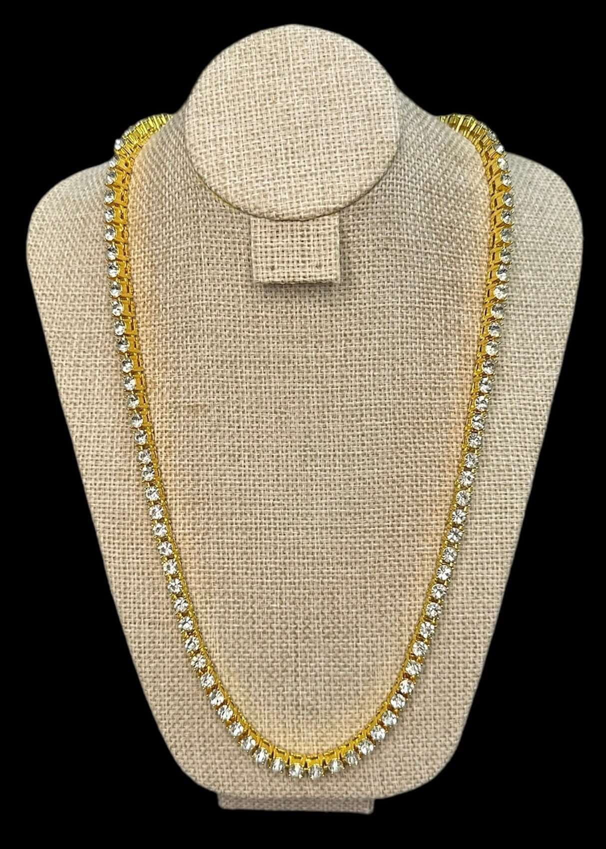 Cadena Tenis 5 mm Dorada All In Men Joyeria