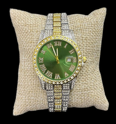 Reloj Combinado Zirconias Verde All In Men Joyeria