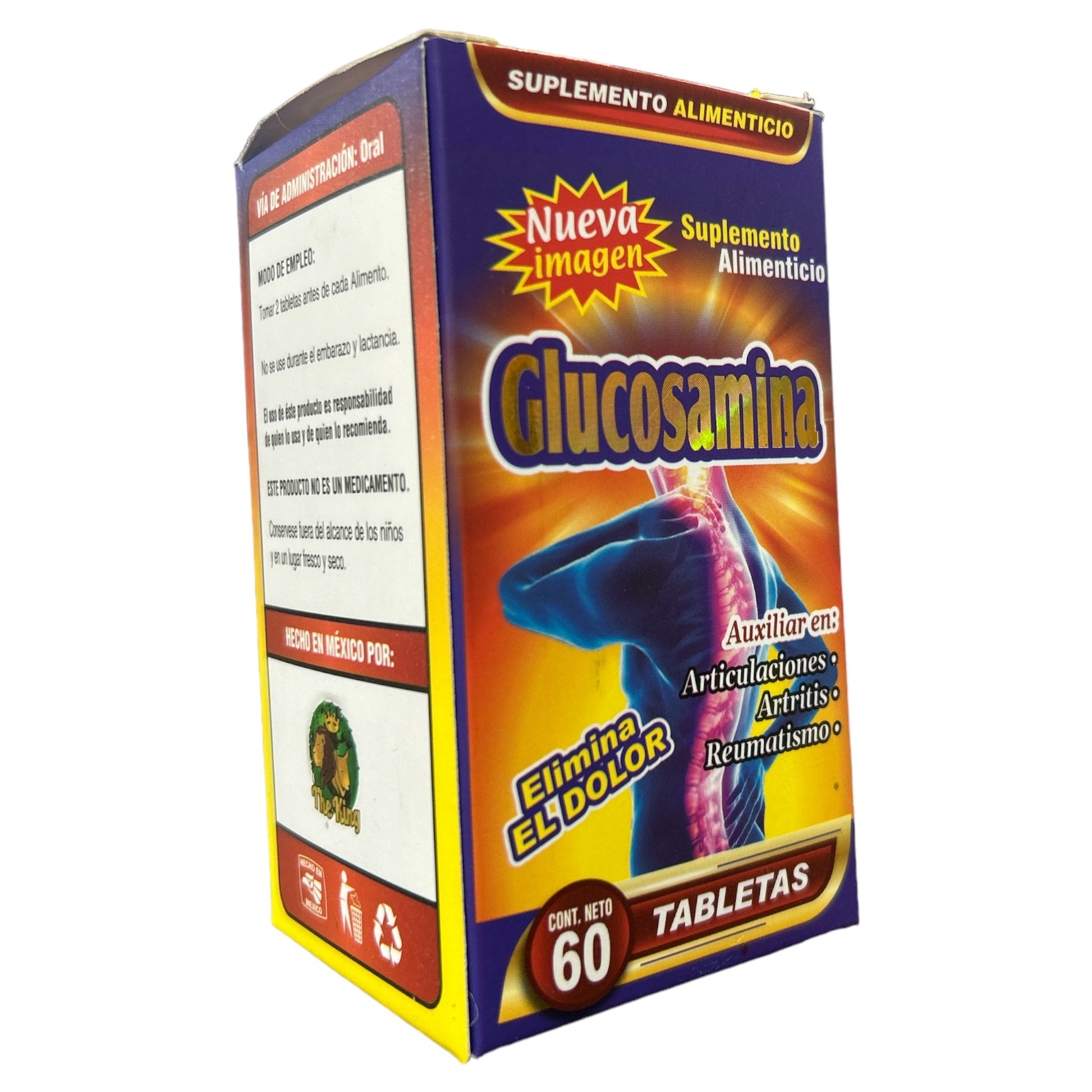 TAB GLUCOSAMINA C/60 DRAGON DORADO Y THE KING NatuZem