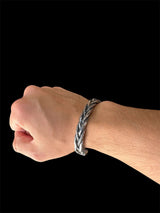 Pulsera Plata Trenzada 9 mm Ajustable All In Men Joyeria