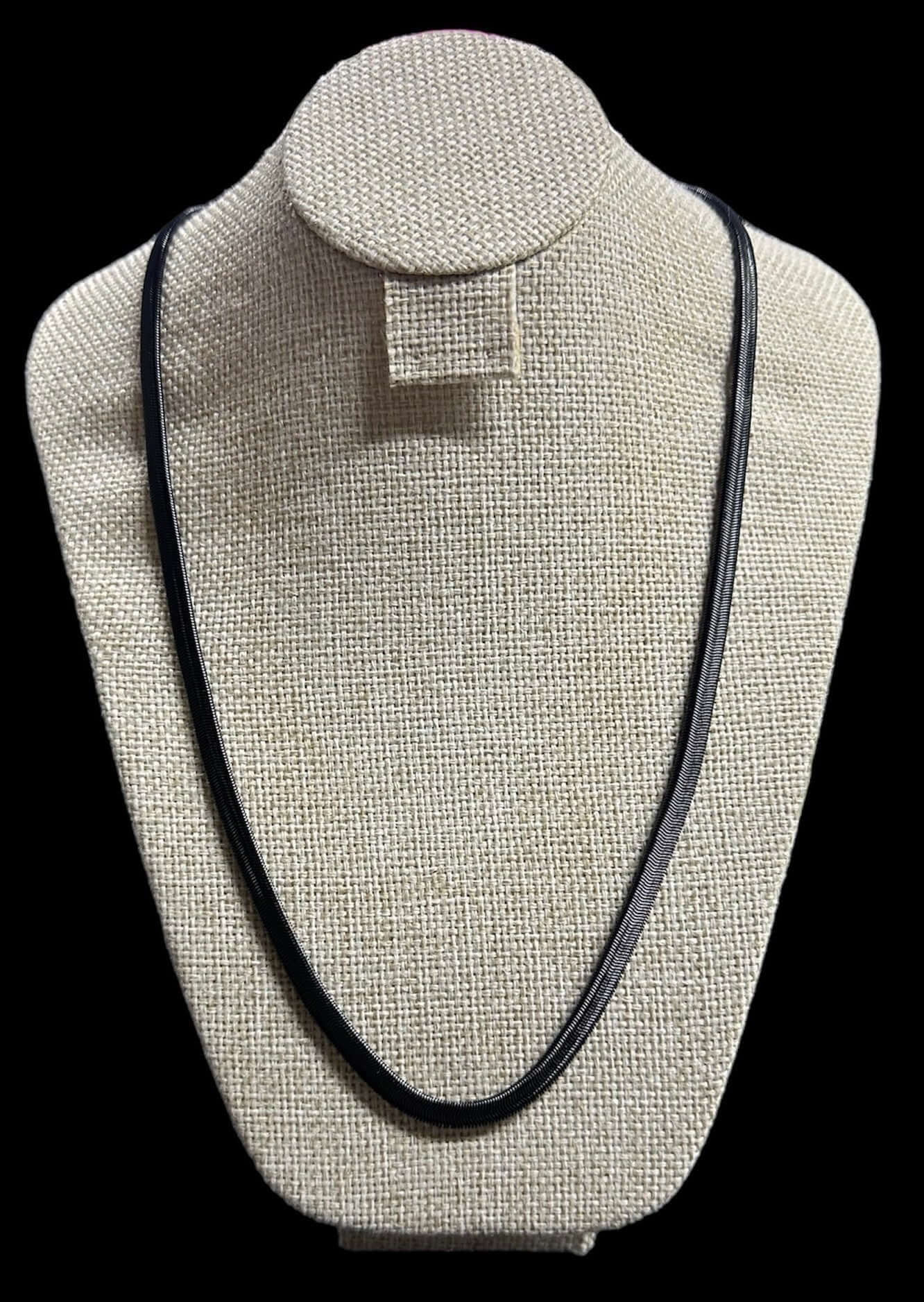 Cadena Negra Lisa 5 mm Acero Inoxidable All In Men Joyeria