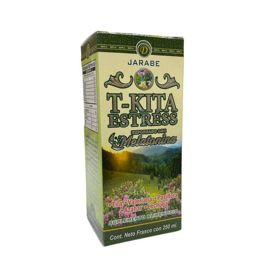 JARABE T-KITA ESTRES REFORZADO C/ MELATONINA C/ 250 ML DINA NatuZem
