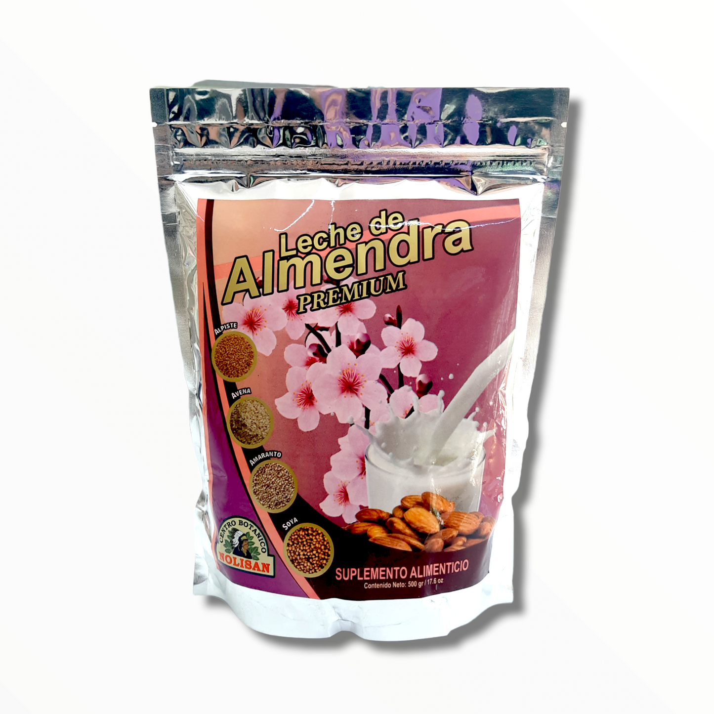 POLVO PARA PREPARAR LECHE DE ALMENDRA PREMIUM 500 GR NOLISAN NatuZem