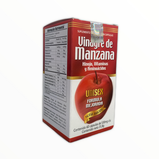 CAP VINAGRE DE MANZANA C/60 GN+VIDA NatuZem