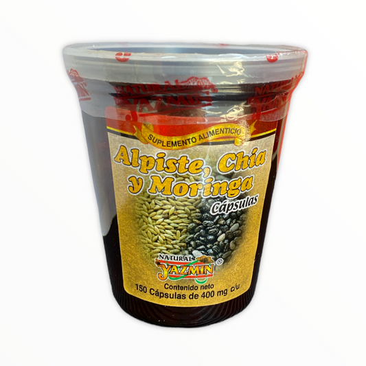 CAP ALPISTE CHIA Y MORINGA C/150 YAZMIN NatuZem