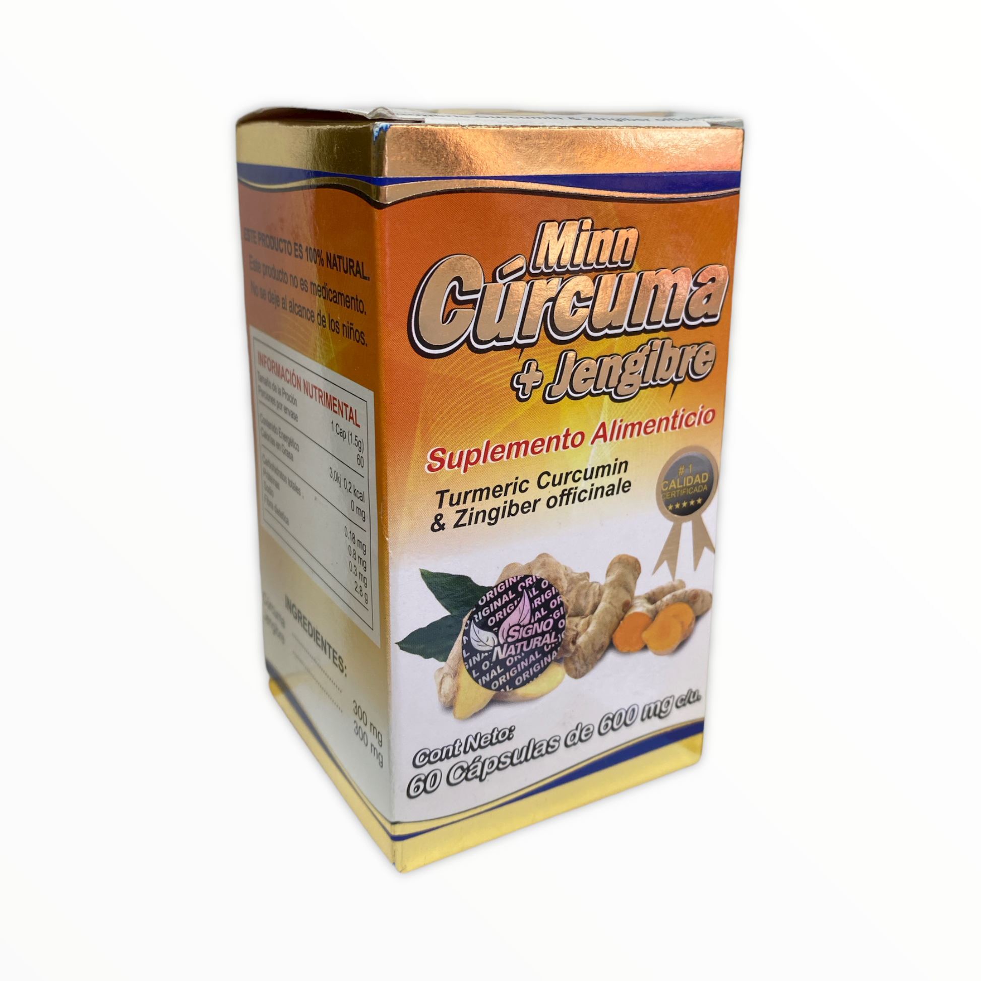 CAP MINN CURCUMA + JENGIBRE C/60 SIGNO NATURAL NatuZem