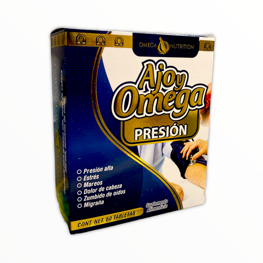 TAB AJO Y OMEGA PRESION C/ 60 OMEGA NUTRITION NatuZem
