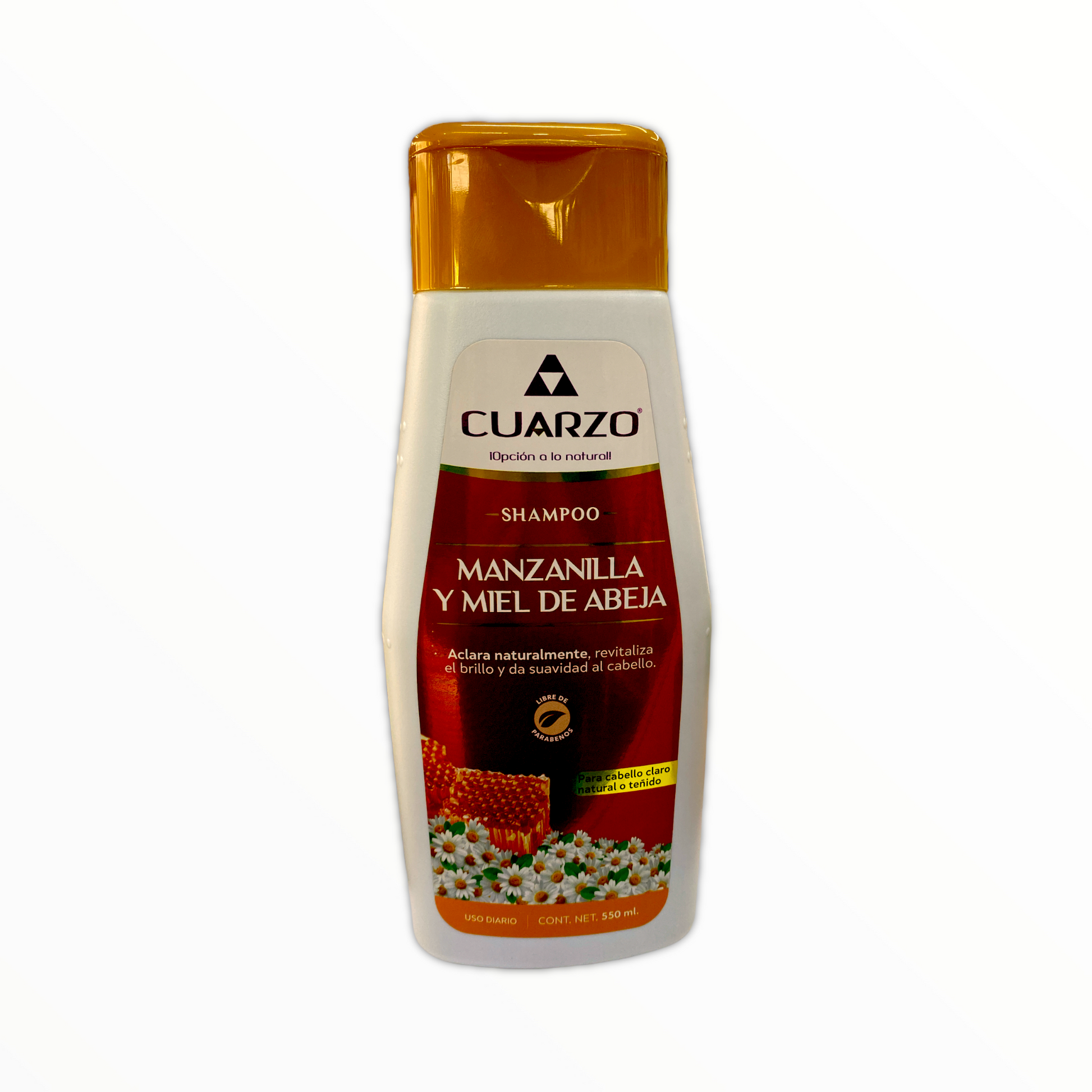 SHAMPOO MANZANILLA Y MIEL DE ABEJA C/ 550 ML CUARZO NatuZem
