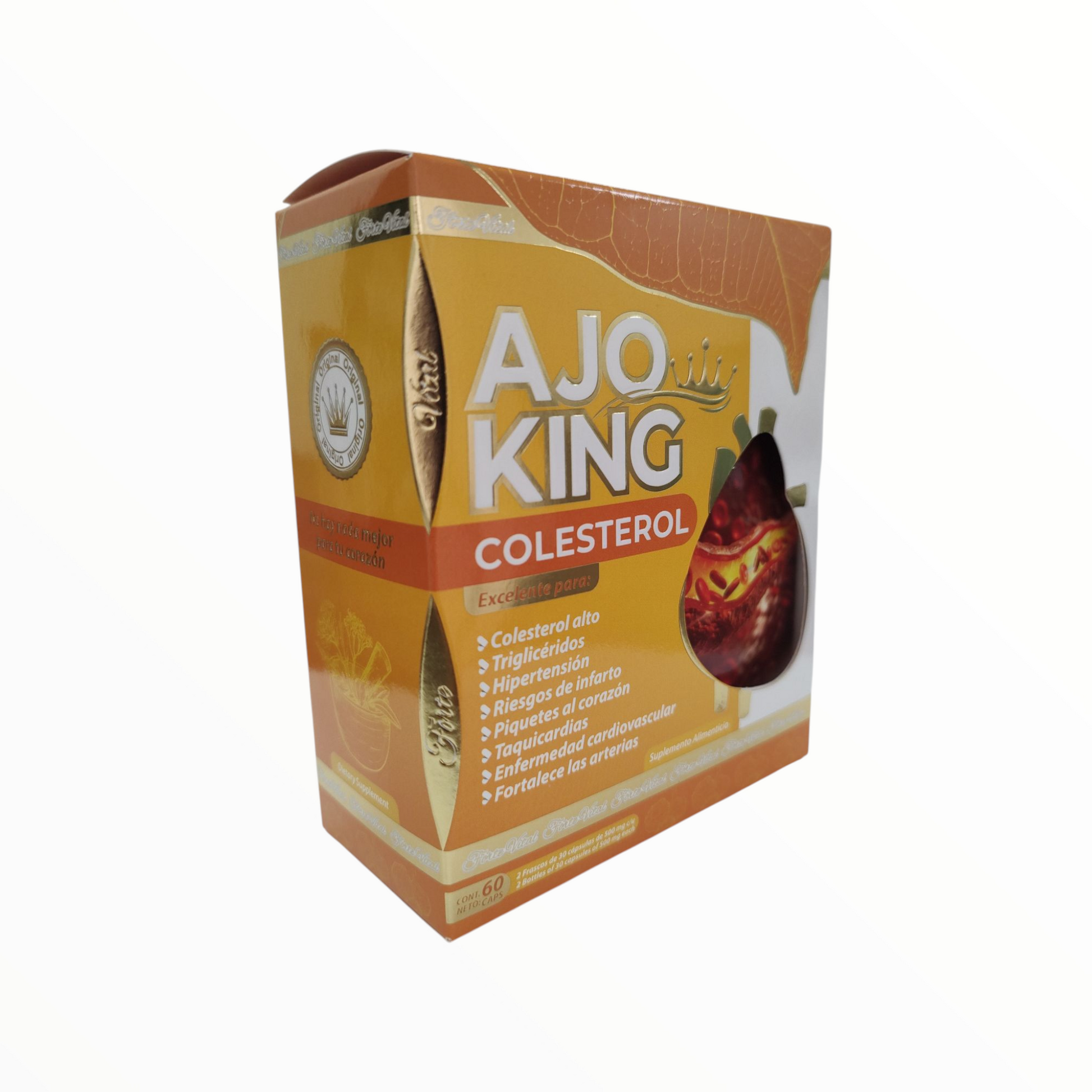 CAP COLESTEROL C/60 C/30 AJO KING OMEGA NUTRITION NatuZem