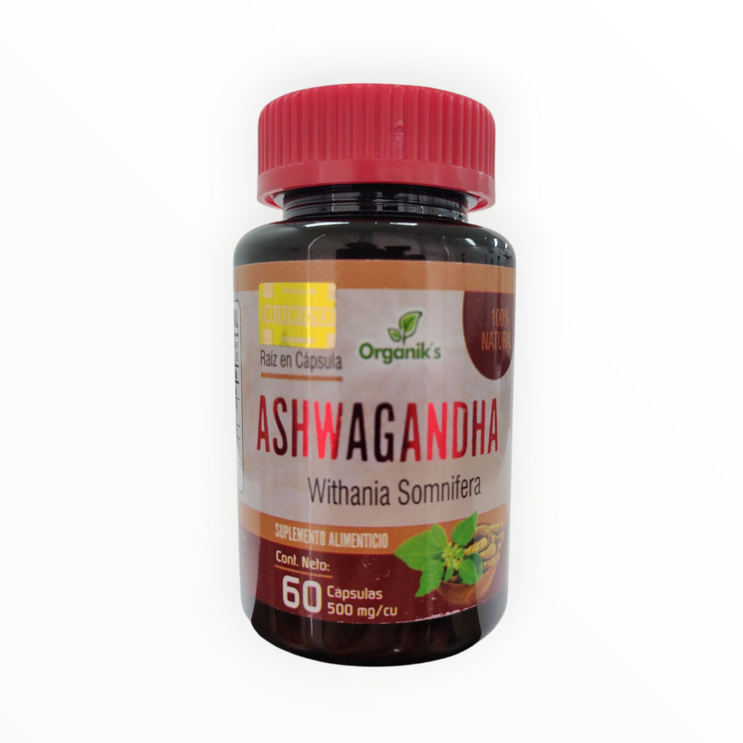 CAP ASHWAGANDHA WITHANIA SOMNIFERA C/ 60 ORGANIKS NatuZem