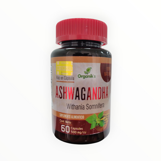 CAP ASHWAGANDHA WITHANIA SOMNIFERA C/ 60 ORGANIKS NatuZem