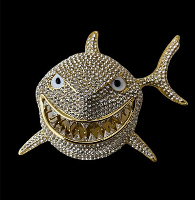 Dije Tiburón Grande Zirconias All In Men Joyeria