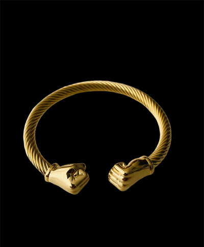 Pulsera Dorada Puños Ajustable All In Men Joyeria