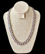 Cadena Cubana Zirconias Broche de Caja