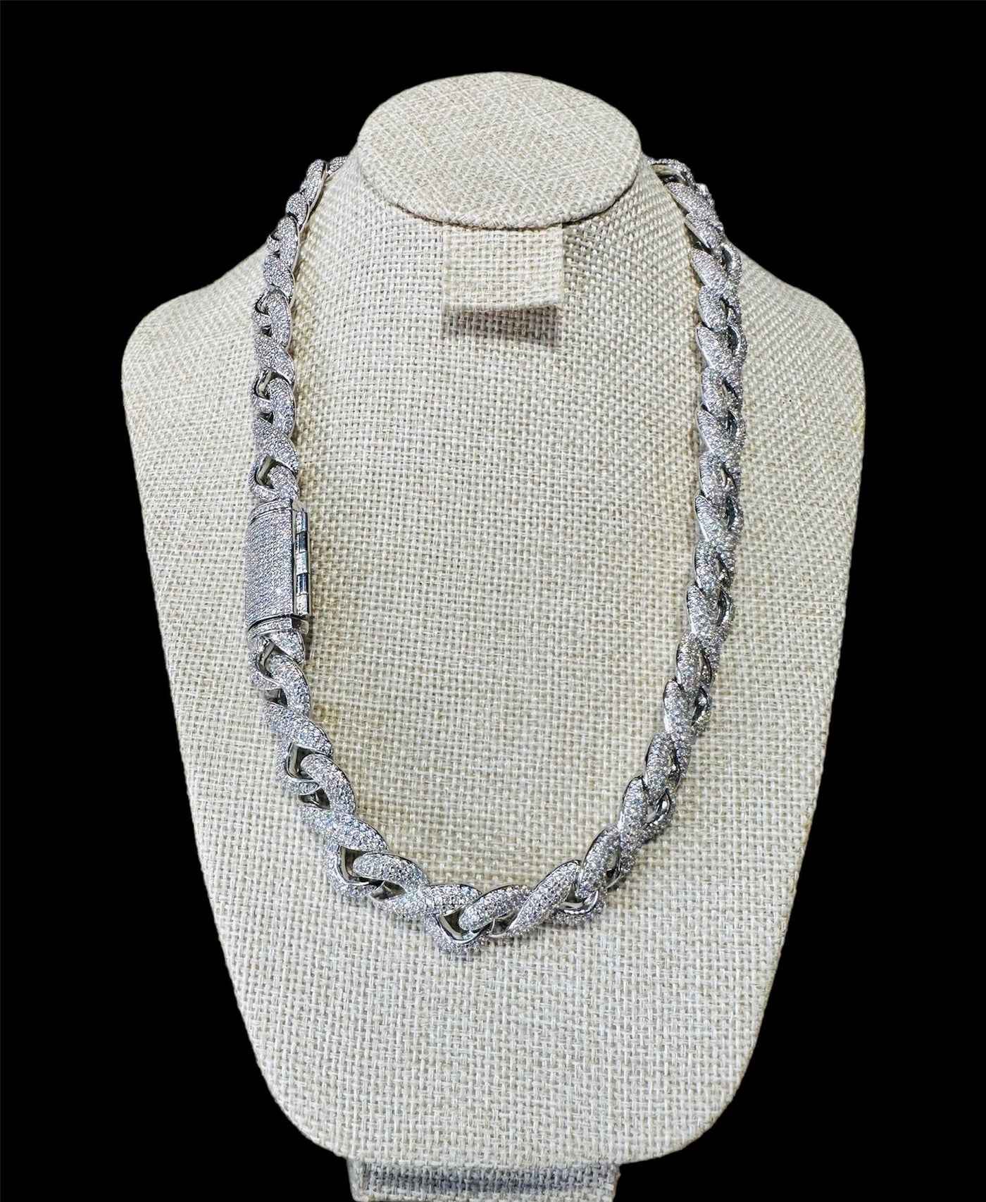 Cadena Cubana Circulos Broche de Caja All In Men Joyeria