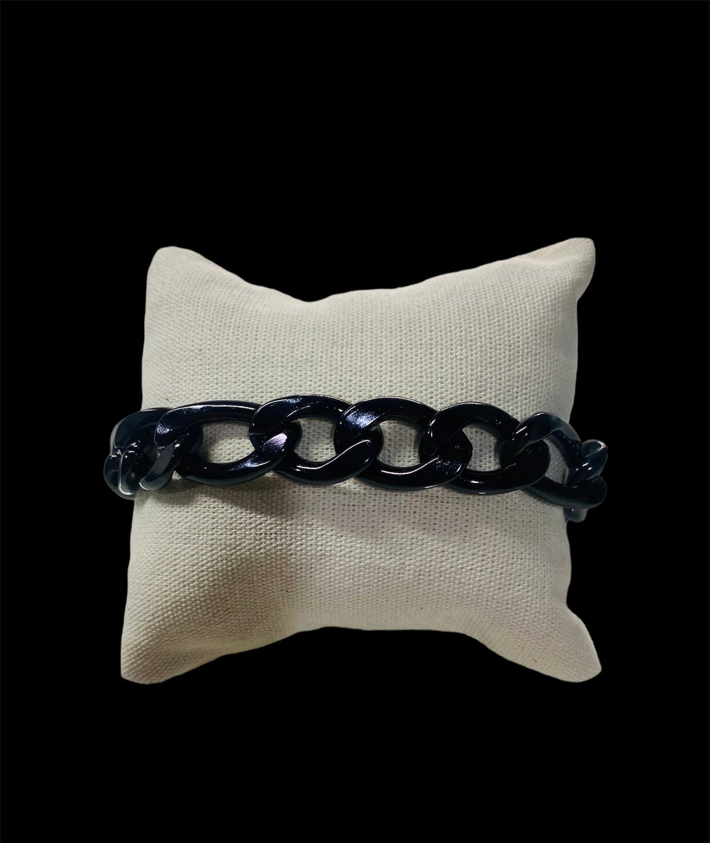 Pulsera Negra Tipo Crtr Gruesa 12 mm All In Men Joyeria