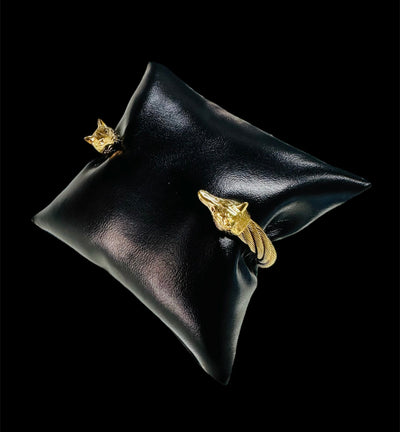 Pulsera Lobos Dorada Ajustable All In Men Joyeria