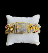 Pulsera Cubana Extra Gruesa Colores All In Men Joyeria