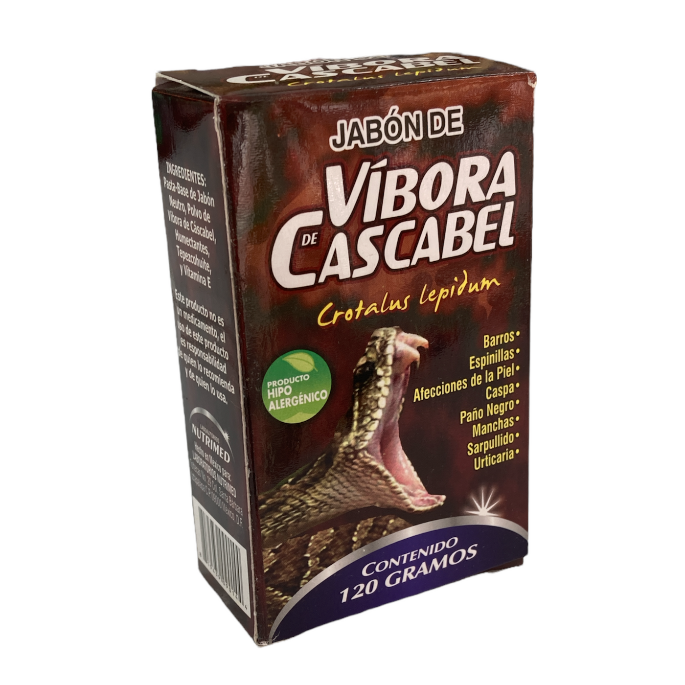 JABÓN DE VIBORA DE CASCABEL C/120 G NUTRIMED NatuZem