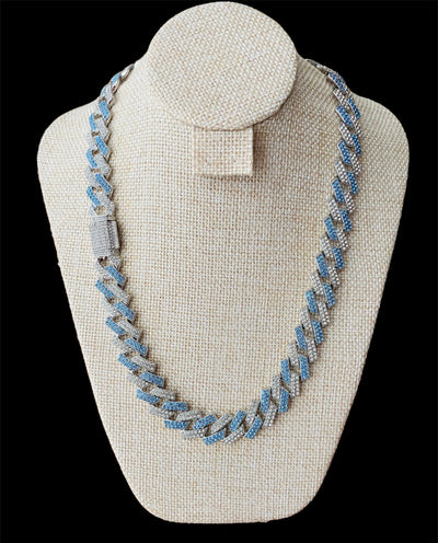 Cadena Cubana Zirconias Broche de Caja