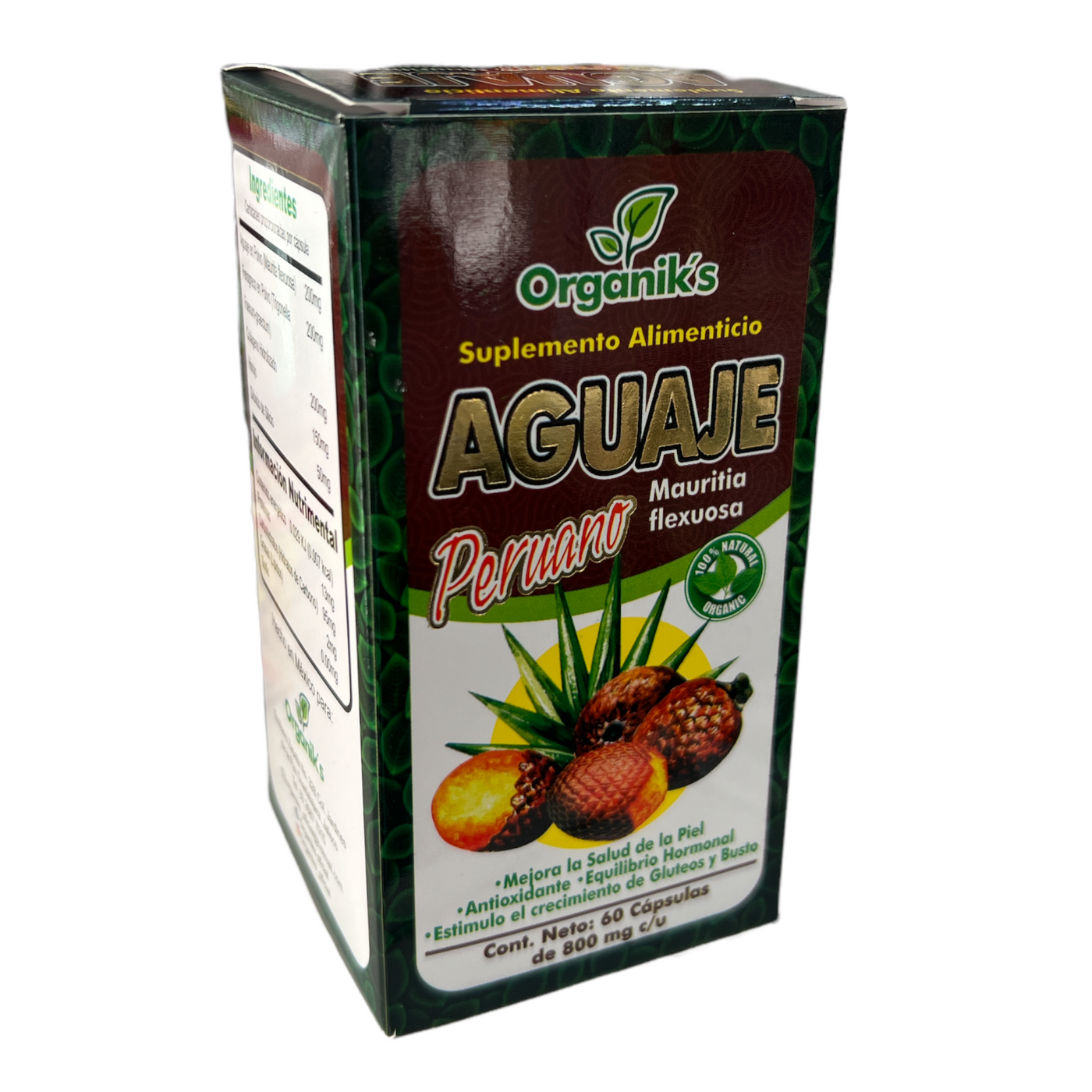 CAP AGUAJE PERUANO C/ 60 ORGANIKS NatuZem