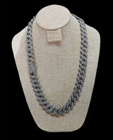 Cadena Cubana Zirconias Broche de Caja