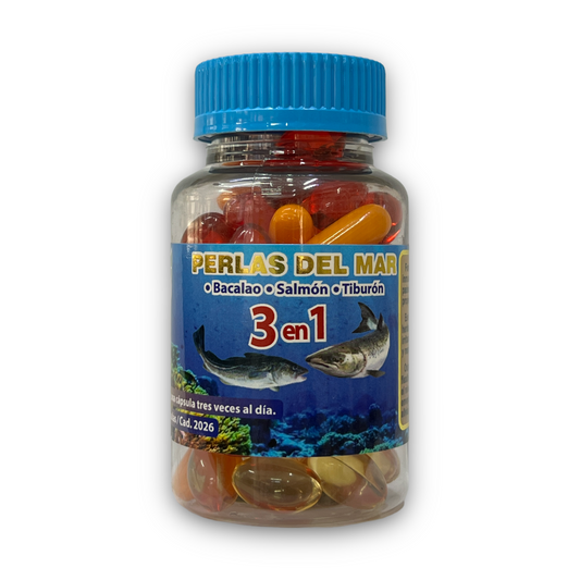 CAP PERLAS DEL MAR BACALAO SALMON Y TIBURON C/60 NatuZem