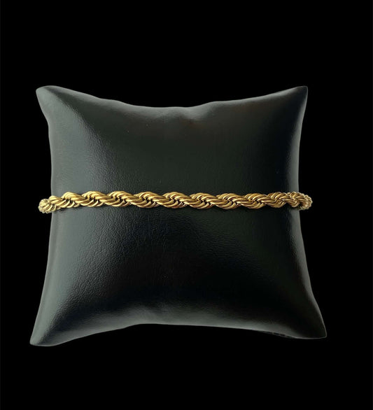 Pulsera Torzal Dorada 5 mm All In Men Joyeria