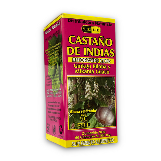 CAP CASTAÑO DE INDIAS REFORZADO CON AJO CHINO C/60 NUTRI LIFE NatuZem