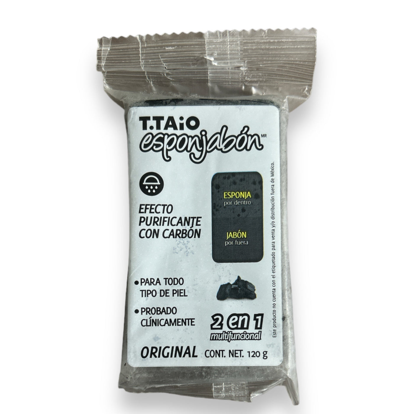 JABON ESPONJABON CARBON C/120 GRS T.TAIO NatuZem