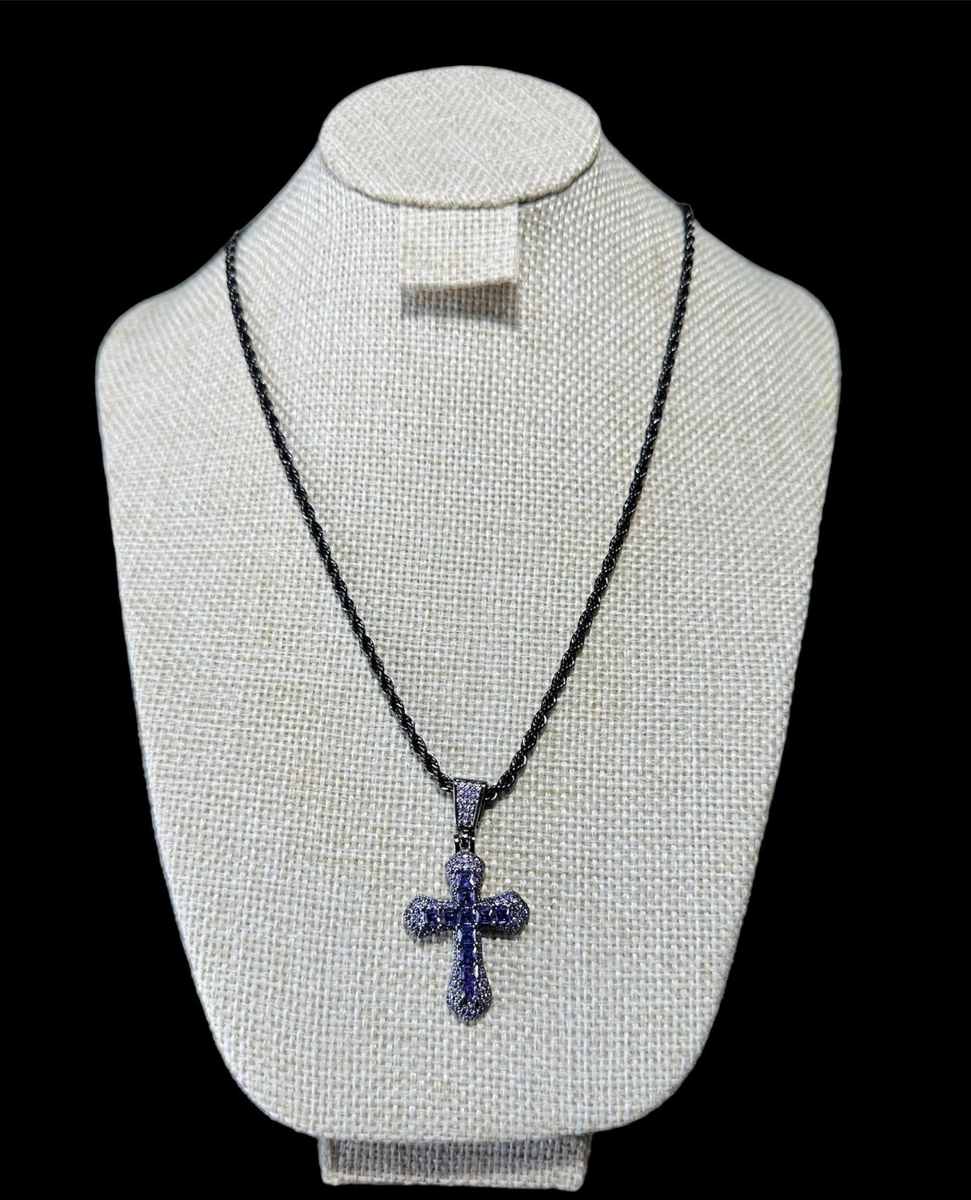 Dije Cruz Morada Negro All In Men Joyeria