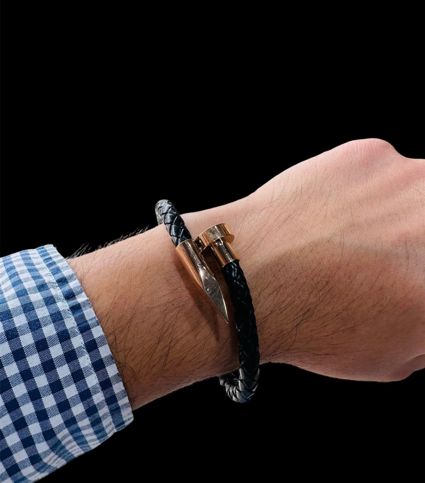 Pulsera Clavo Rosa Acero Inoxidable All In Men Joyeria