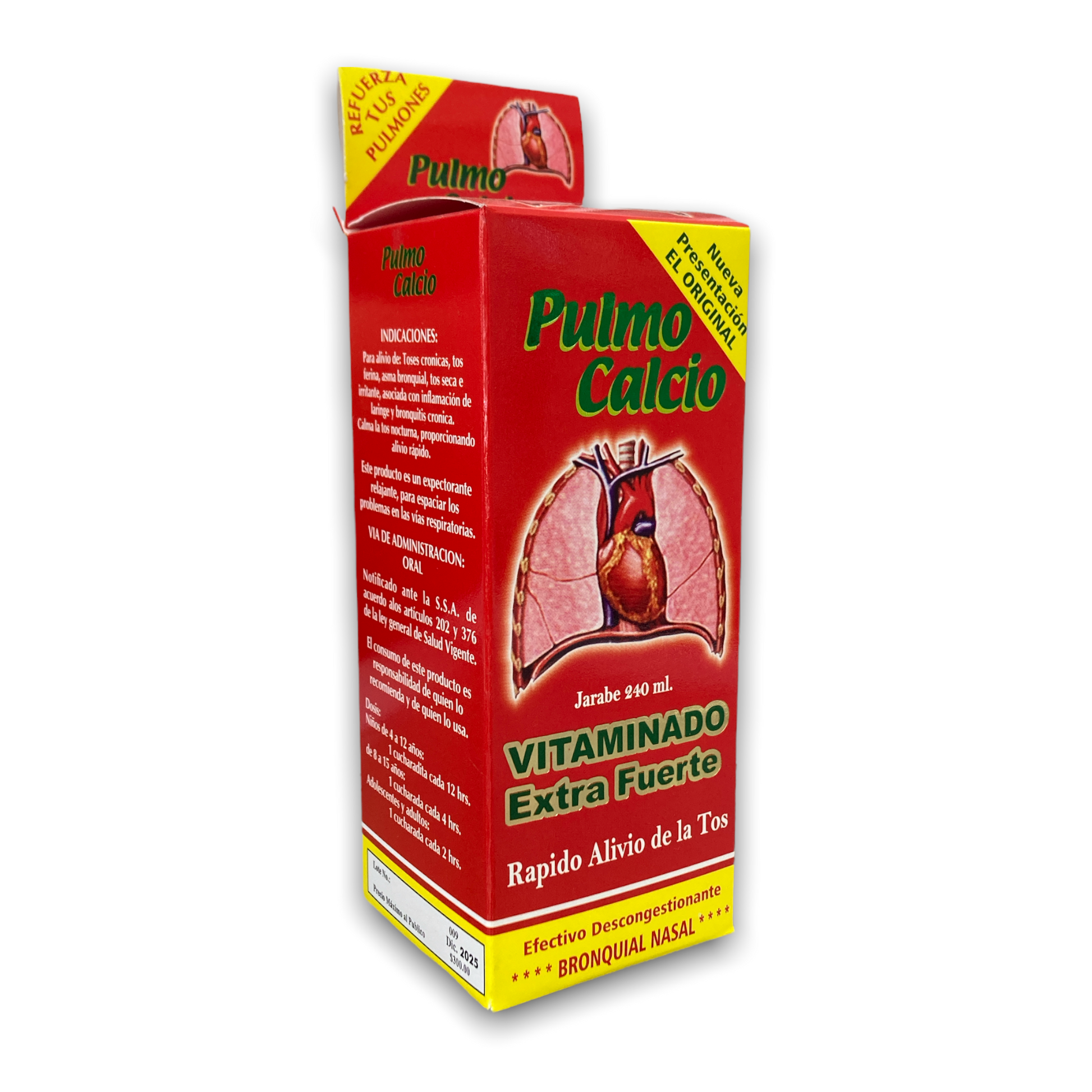 JARABE PULMO CALCIO VITAMINADO EXTRA FUERTE 240 ML NatuZem