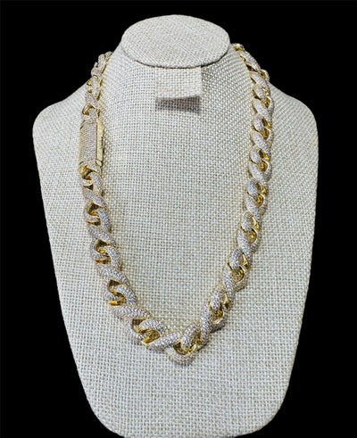 Cadena Cubana Circulos Broche de Caja All In Men Joyeria