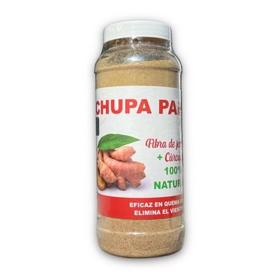 FIBRA CHUPA PANZA + CURCUMA + JENGIBRE C/500 GR BIO ORGANICS NatuZem
