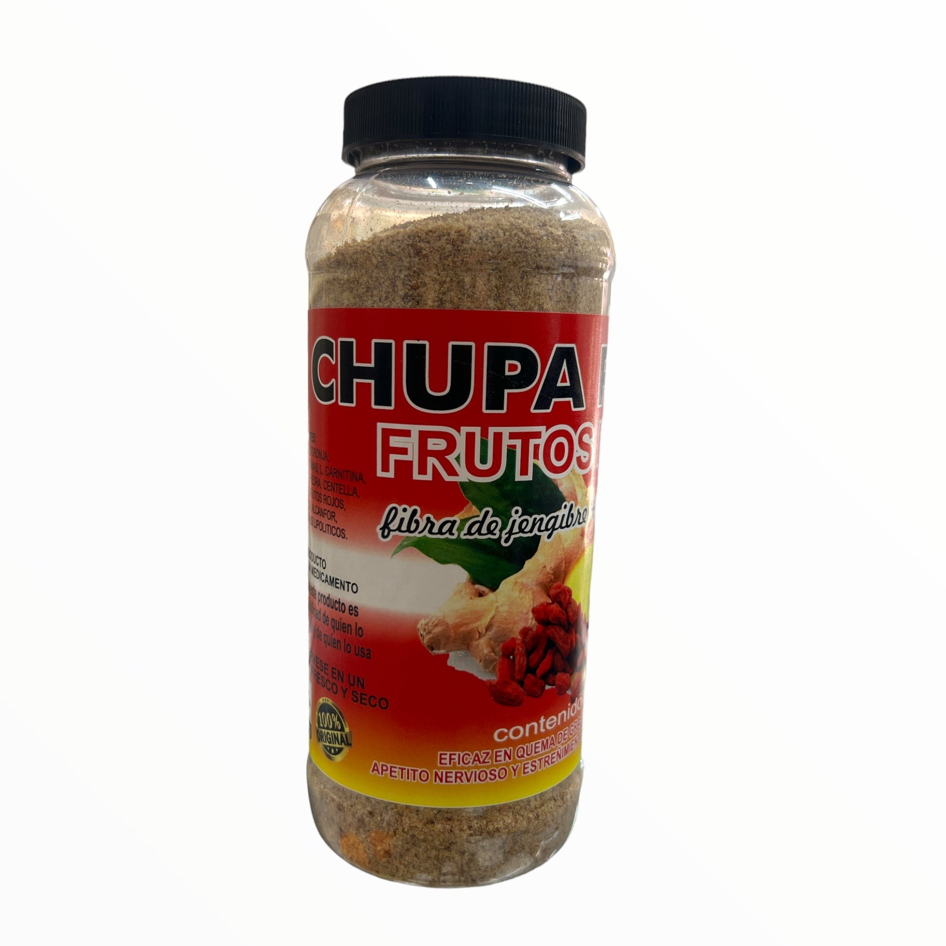 FIBRA CHUPA PANZA DE JENGIBRE + CURCUMA FRUTOS ROJOS 500 GM NatuZem