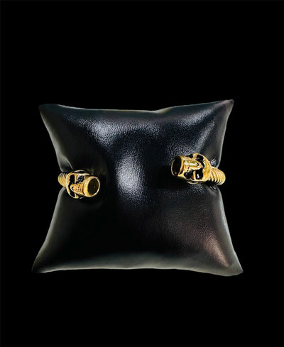 Pulsera Dorada Calavera Negra All In Men Joyeria