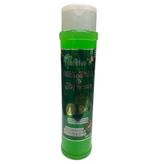 SHAMPOO DE BERGAMOTA ENRIQUECIDO C/ MINOXIDIL Y ACE ARGAN C/ 650 ML NATURALU NatuZem
